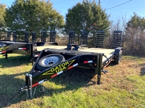 Skid Steer Trailer 20ft 14k Aardvark By Gator  Skid Steer Trailer 20ft 14k Aardvark By Gator. Dual jacks, 7k dexter axles, and extra large chain storage box. 