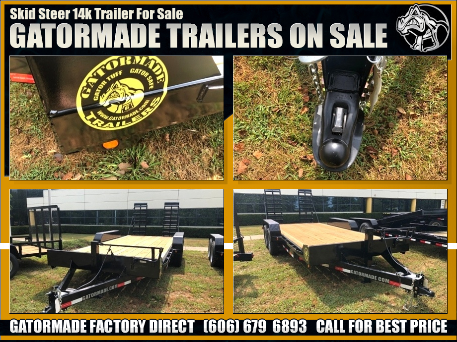 Image Skid Steer Trailer With Ramps